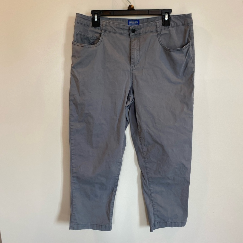 Pendleton Womens Pants Gray Size 14 Petite Business Casual Preppy